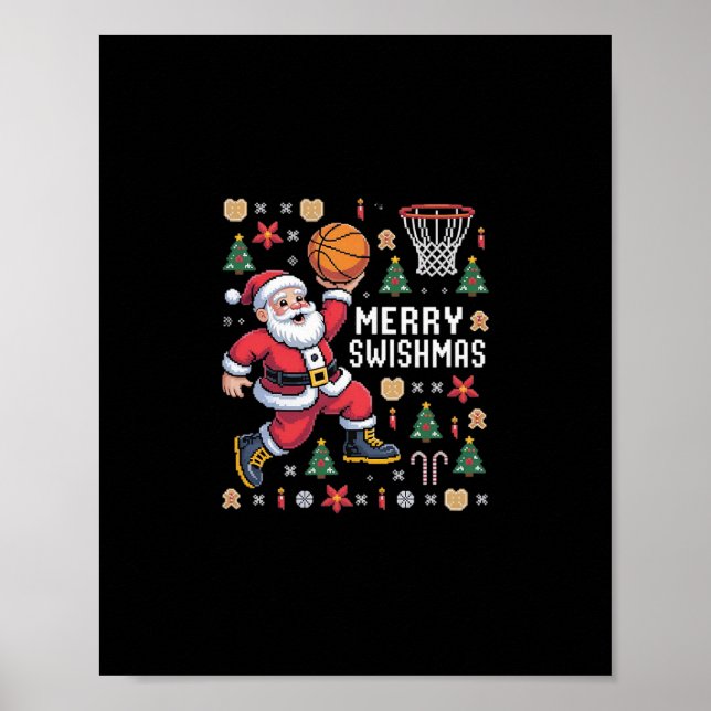 Merry Swishmas – Funny Sketll Christmas  Poster (Front)