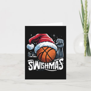 Merry Swishmas Ugly Christmas Basketball Christmas Card