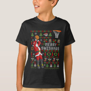 Merry Swishmas Ugly Christmas Sketll Christmas T-Shirt