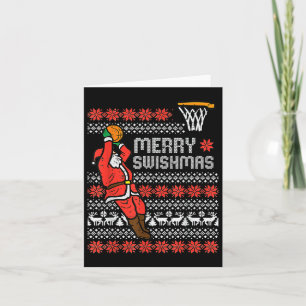 Merry Swishmas Ugly Christmas Sweater Bysketll Paj Card