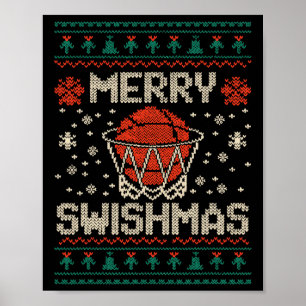 Merry Swishmas Ugly Christmas Sweater Bysketll  Poster