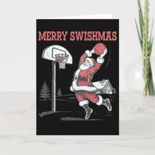 Merry Swishmas X-mas Sketll Ugly Christmas Sweater Card