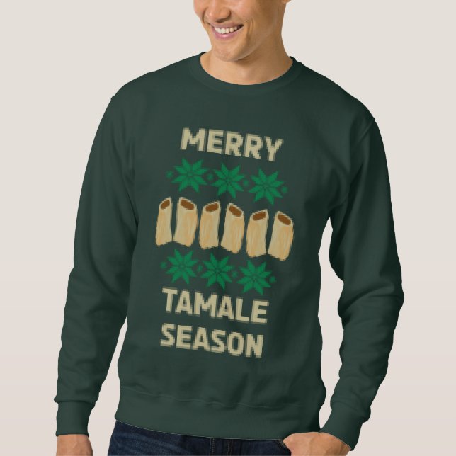 Merry Tamale Season Ugly Holiday Sweater (Front)