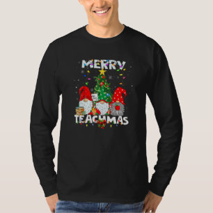 Merry Teachmas Christmas Teacher Xmas Gnome T-Shirt