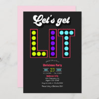 Merry Technicor Lets Get Lit Retro Christmas Party
