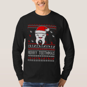 Merry Teethmas Christmas Ugly Teeth Santa Dental D T-Shirt