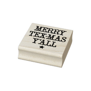 Merry Tex-Mas Y'all Rubber Stamp