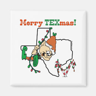 Merry Texmas Christmas Magnet