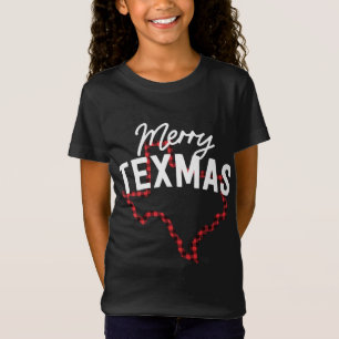 Merry Texmas Southern Texas Christmas State Buffal T-Shirt
