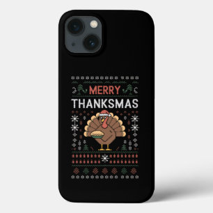 Merry Thanksmas Christmas Thanksgiving Turkey iPhone 13 Case