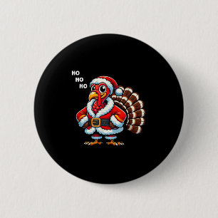 Merry Thanksmas Thanksgiving Turkey Xmas Funny Kid 6 Cm Round Badge