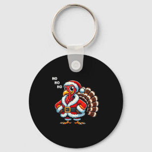 Merry Thanksmas Thanksgiving Turkey Xmas Funny Kid Key Ring