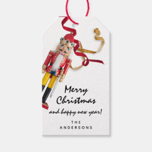 Merry To Holiday Gift Happy New Year Nutcracker Tags