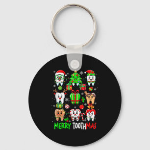 Merry Toothmas Teeth Collection Santa Reindeer Xma Key Ring