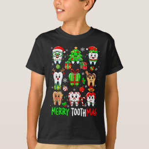 Merry Toothmas Teeth Collection Santa Reindeer Xma T-Shirt