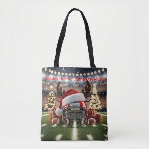 Merry Touchdown Tote –Festive Football Holiday Bag