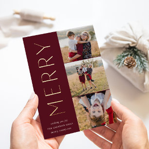 Merry Trio Modern 3 Photo Collage