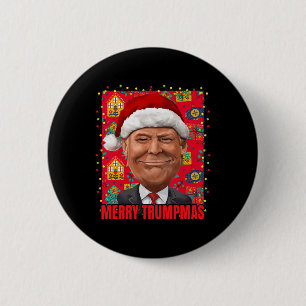 Merry Trump Xmas 2024 6 Cm Round Badge