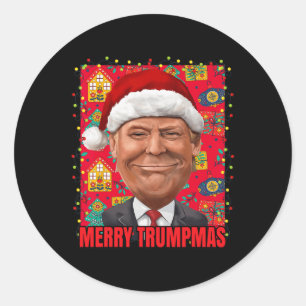 Merry Trump Xmas 2024 Classic Round Sticker