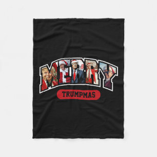 Merry Trumpmas Christmas Trump Pyjamas  Fleece Blanket