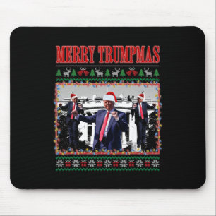 Merry Trumpmas Donald Trump Santa Family Xmas Ugly Mouse Pad