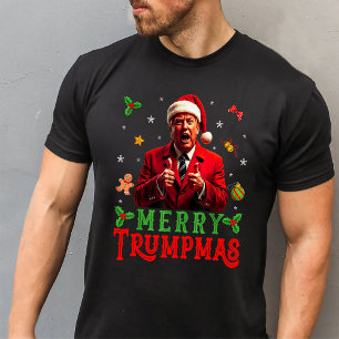 Merry Trumpmas Donald Trump Santa Hat Christmas  T-Shirt