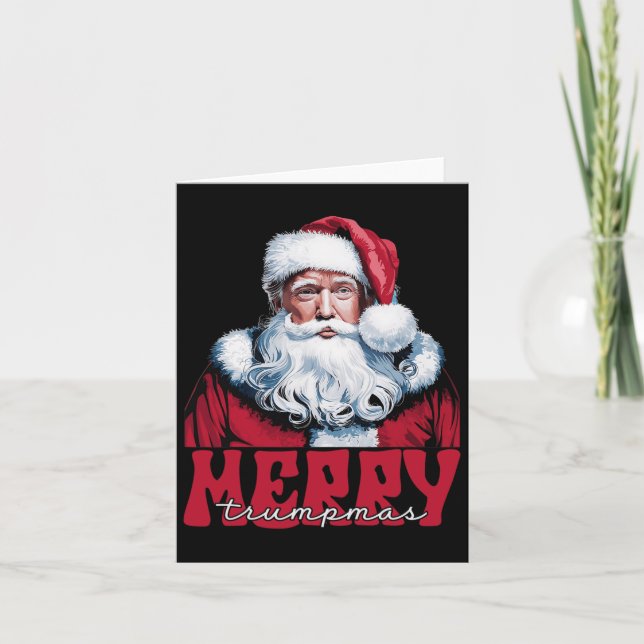 Merry Trumpmas Santa Trump Christmas Pyjamas Funny Card (Front)