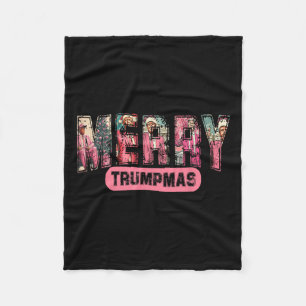 Merry Trumpmas Santa Trump Christmas Pyjamas Funny Fleece Blanket