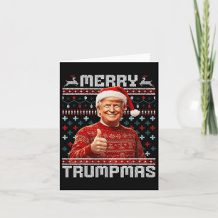 Merry Trumpmas Santa Trump Christmas Pyjamas Ugly  Card