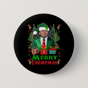 Merry Trumpmas Santa Trump Christmas Vintage Ugly 6 Cm Round Badge