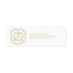 Merry Type   Holiday Address Labels