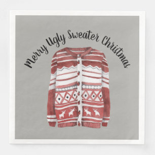 Merry Ugly Sweater Christmas Napkin