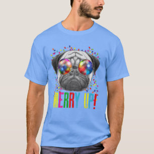 Merry Up A Cute and Cool Christmas Dog and Christm T-Shirt