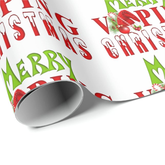 Merry Vaping Christmas Wrapping Paper (Roll Corner)