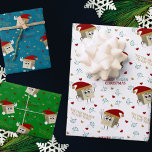 Merry Vegan Christmas, Funny Tofu Quote  Wrapping Paper Sheet<br><div class="desc">This wrapping paper features a funny tofu pattern with holiday wishes and a quote.
It´s perfect for those who want to promote vegan lifestyle.</div>