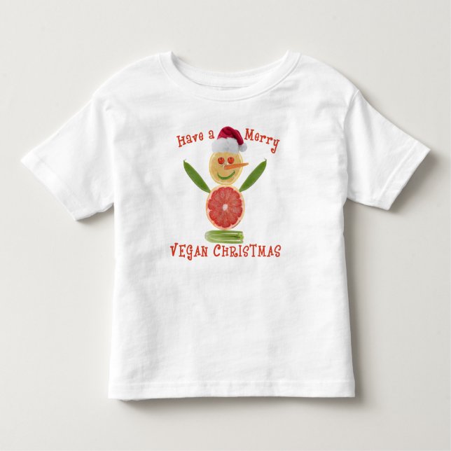 Merry Vegan Christmas Toddler T-Shirt (Front)