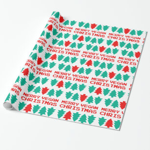 Merry Vegan Christmas Xmas Wrapping Paper