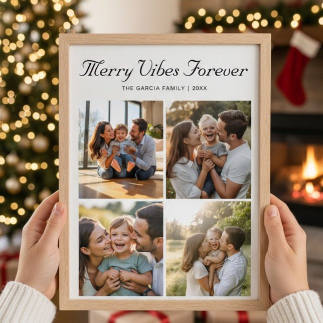 Merry Vibes Forever Classic Family Greeting card (Creator Uploaded)