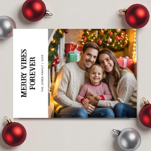 Merry Vibes Forever Neutral Family Card
