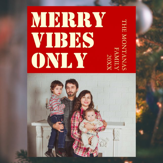 Merry Vibes Only Family Photo Rich Red (Creator Uploaded)