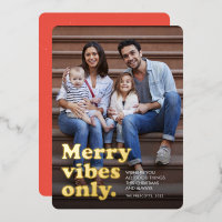 Merry vibes only fun retro Christmas photo