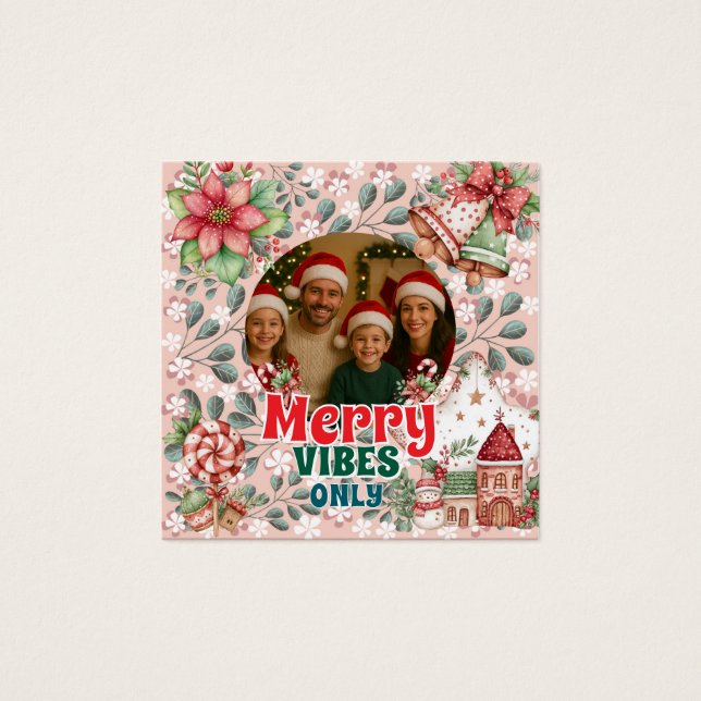 Merry Vibes Only – Funny Christmas Card  (Front)