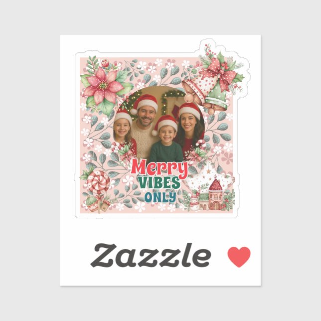 Merry Vibes Only – Funny Christmas Card  (Sheet)
