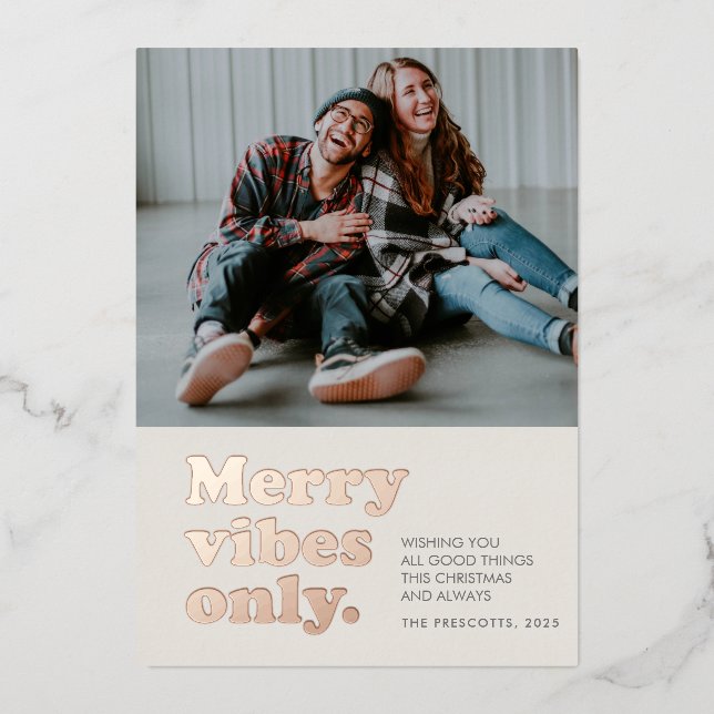 Merry vibes only retro Christmas (Front)