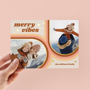 Merry Vibes Retro Arched Photo Gold