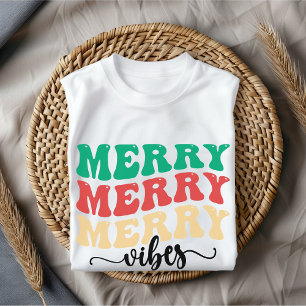 Merry vibes shirt, Merry christmas shirt, Festive T-Shirt