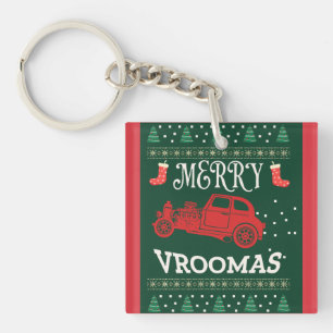 MERRY VROOMAS - CHRISTMAS UGLY SWEATER KEY RING