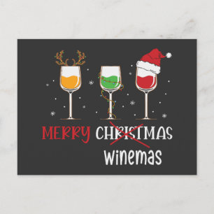 Merry Winemas Holiday Postcard