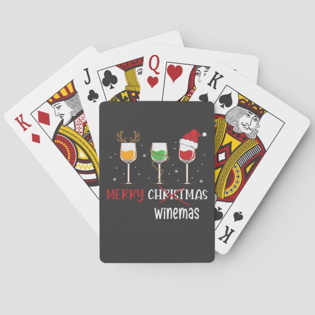 Merry Winemas Playing Cards (Back)