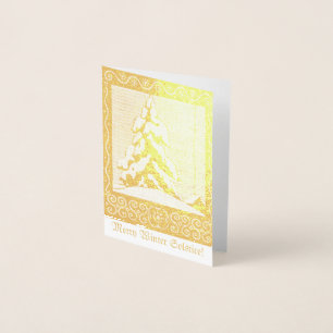 Merry Winter Solstice! Foil Card